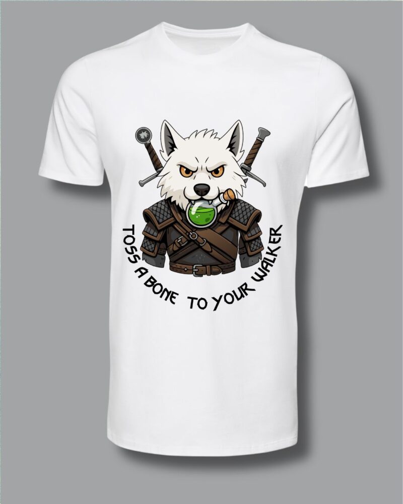 T-Shirt "Toss a Bone to Your Walker" – Parodia Fantasy Edition