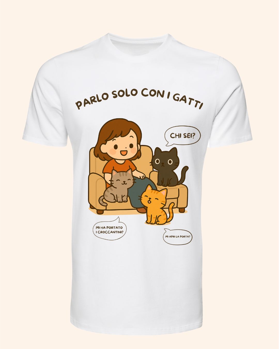 T-Shirt “Parlo solo con i gatti”